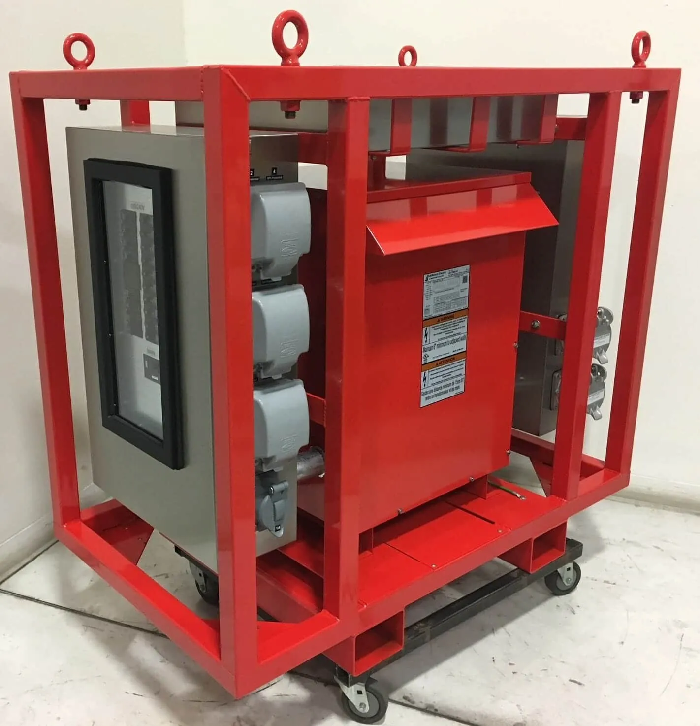 Four-wheel Porta-Safe cart with a NEMA 3R rain-tight enclosure